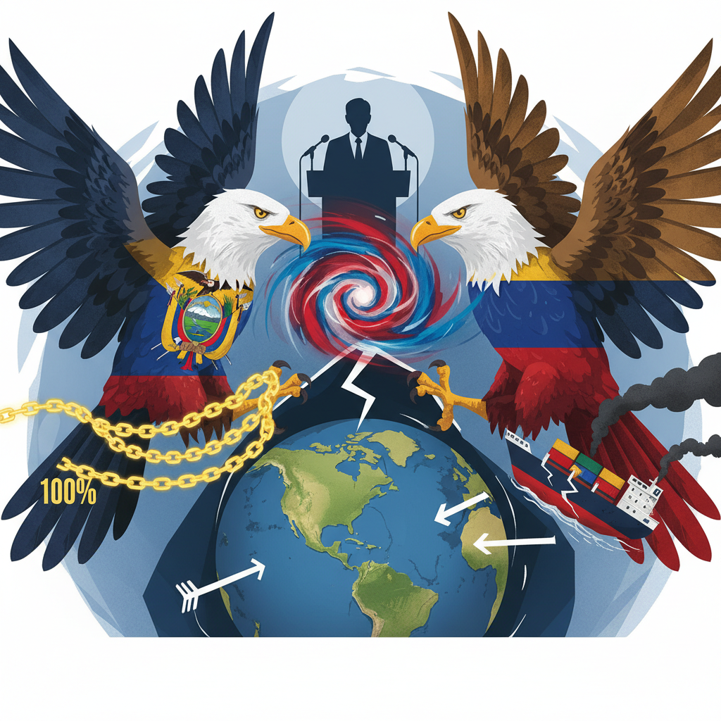 الإكوادور تصعّد خلافها التجاري مع كولومبيا بفرض رسوم جمركية نسبتها 100%