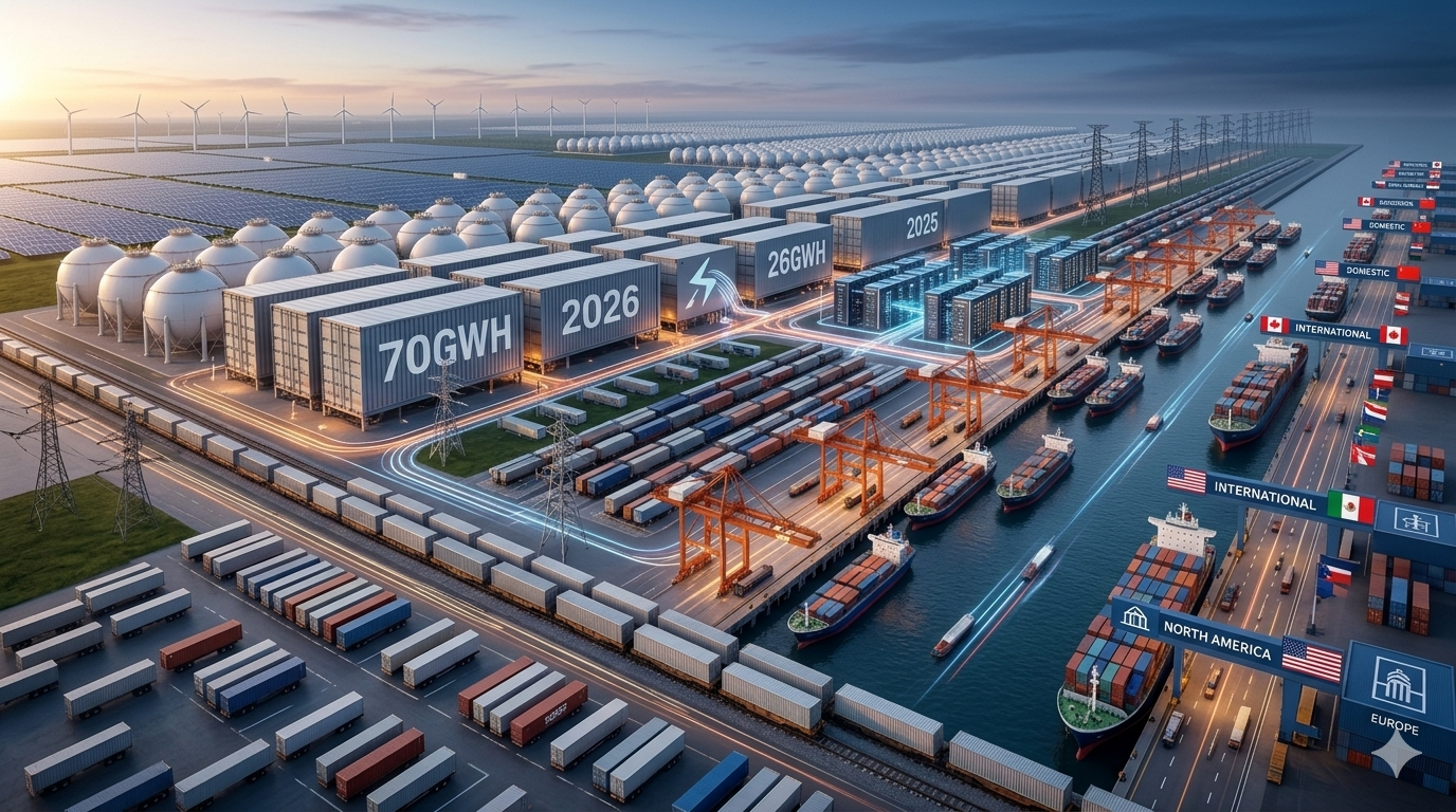 شركة صينية لتخزين الطاقة تتوقع طفرة شحنات قياسية في 2026