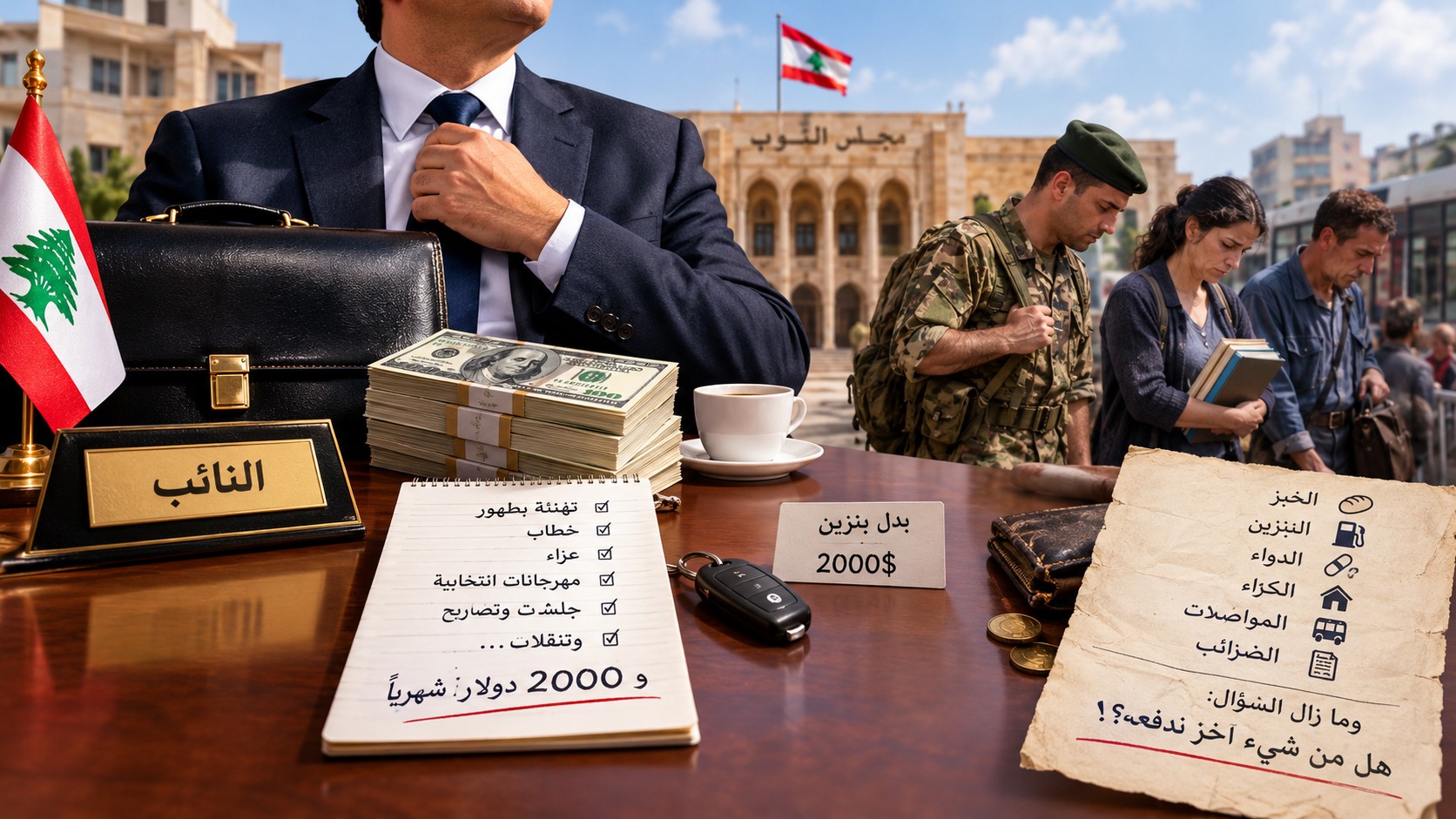 واجبات النائب في لبنان: تهنئة بطهور وخطاب وعزاء... بـ2000 دولار شهريًّا! (سلسلة "من هنا... وهناك" بقلم وليد الخطيب)