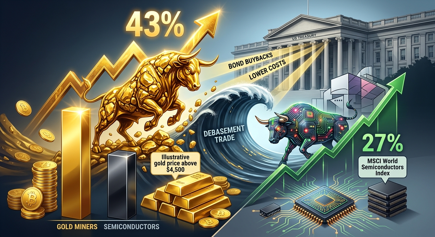 أسهم تعدين الذهب تقفز 43% متفوقةً على شركات الرقائق