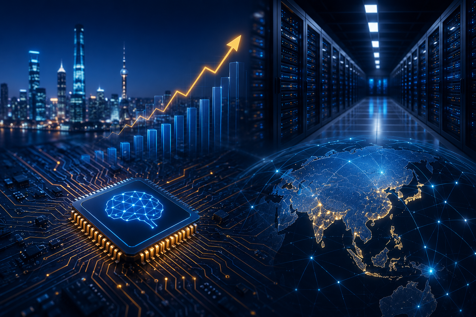 شركات الذكاء الاصطناعي الآسيوية الأصغر تقود تعافي أسواق الناشئة