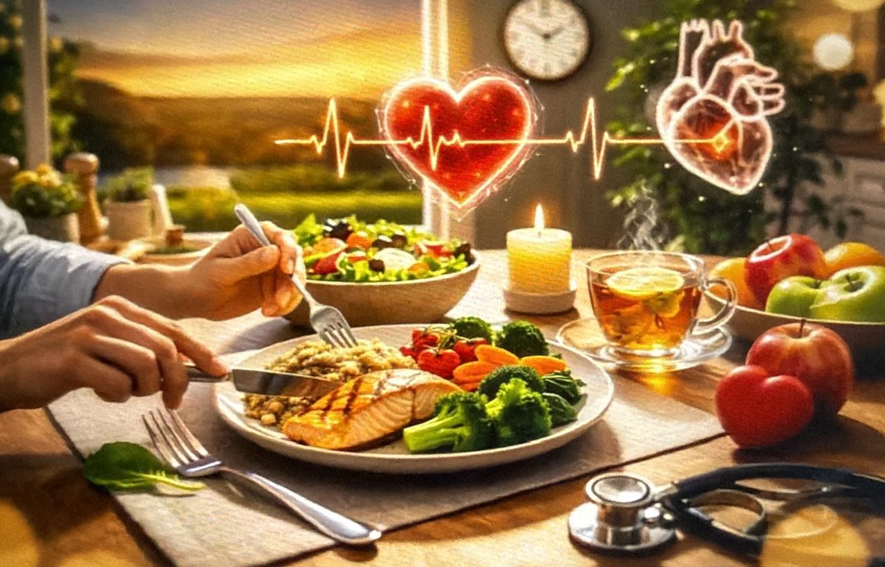 تناول العشاء مبكرا....يعزز صحة القلب