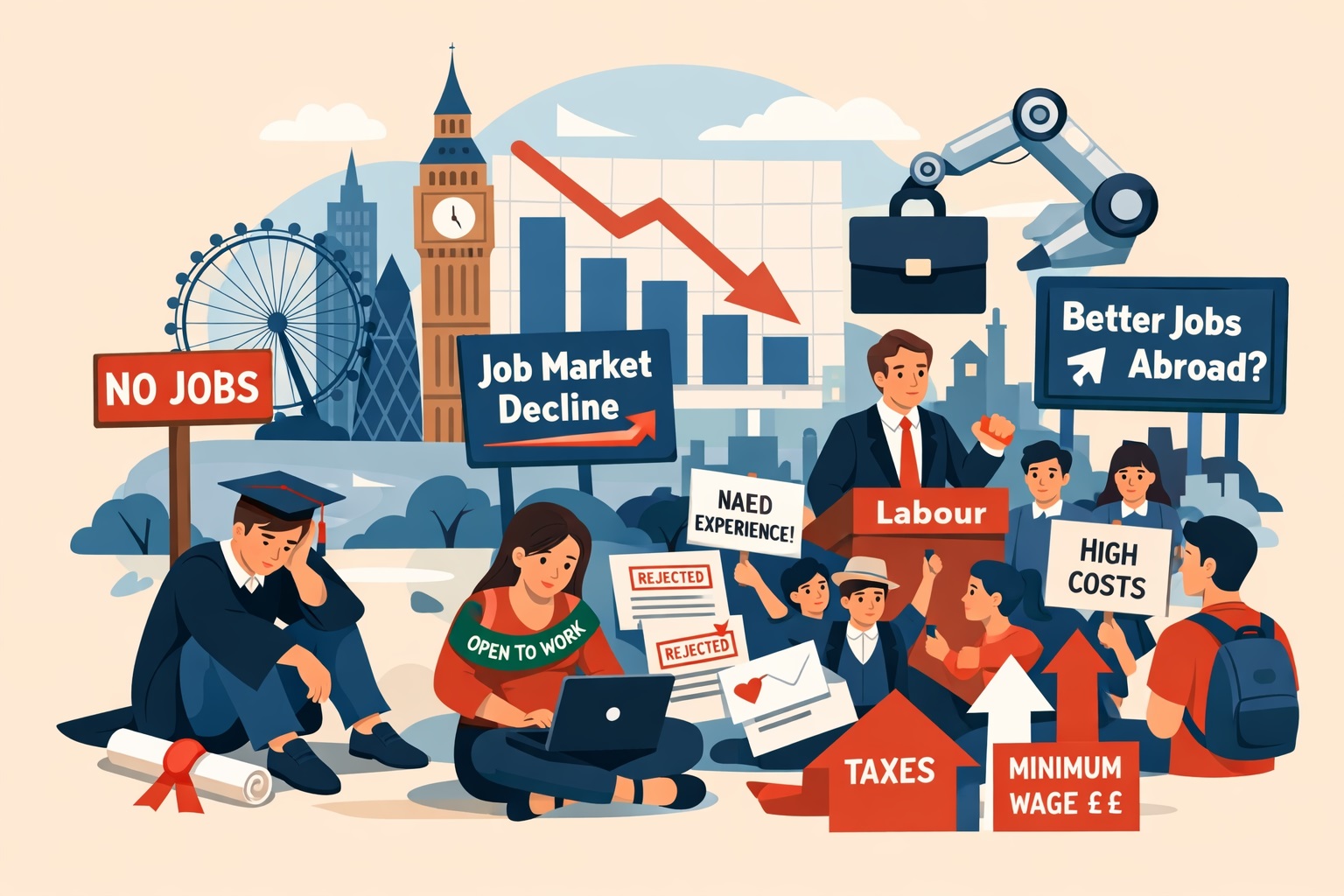 الذكاء الاصطناعي وحزب العمال يرفعان معدلات البطالة في لندن