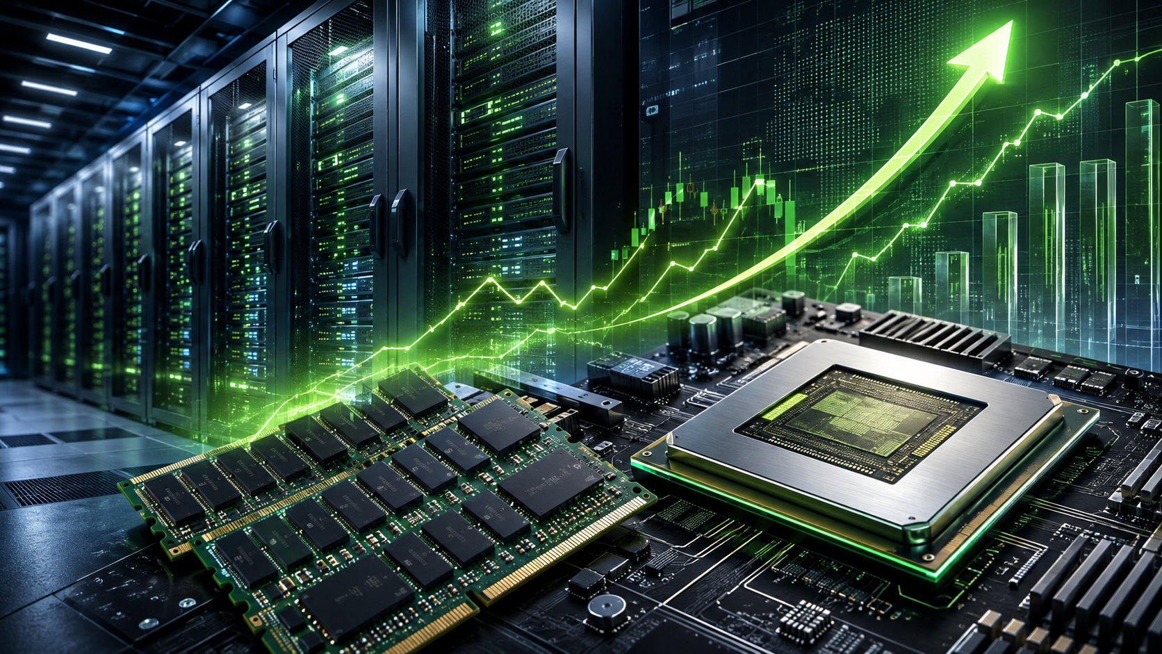 ارتفاع كلفة الذاكرة يدفع أسعار خوادم إنفيديا للصعود بأكثر من 15%
