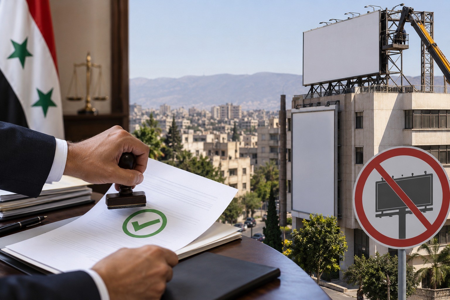 سوريا تفرض موافقة مسبقة لتركيب الإعلانات على أسطح المباني وواجهاتها