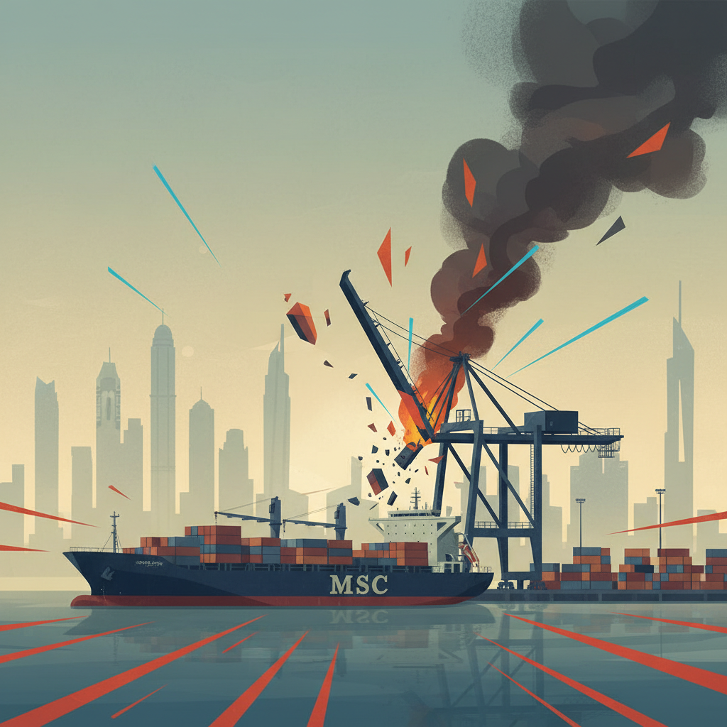 ميناء جبل علي في دبي يعلق العمليات وسط مخاوف أمنية