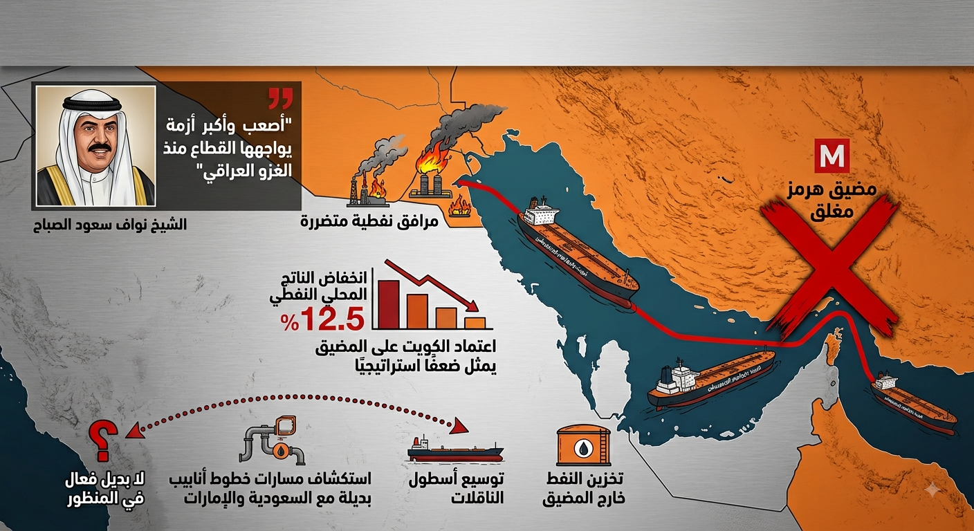 أزمة نفطية تضرب الكويت مع استمرار إغلاق مضيق هرمز