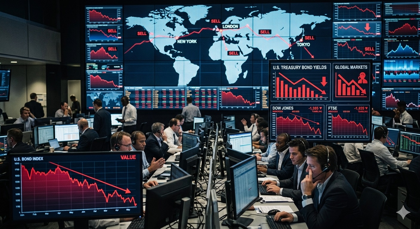 تراجع سندات الخزانة الأميركية وسط ضغوط بيع عالمية ومخاوف من تباطؤ النمو